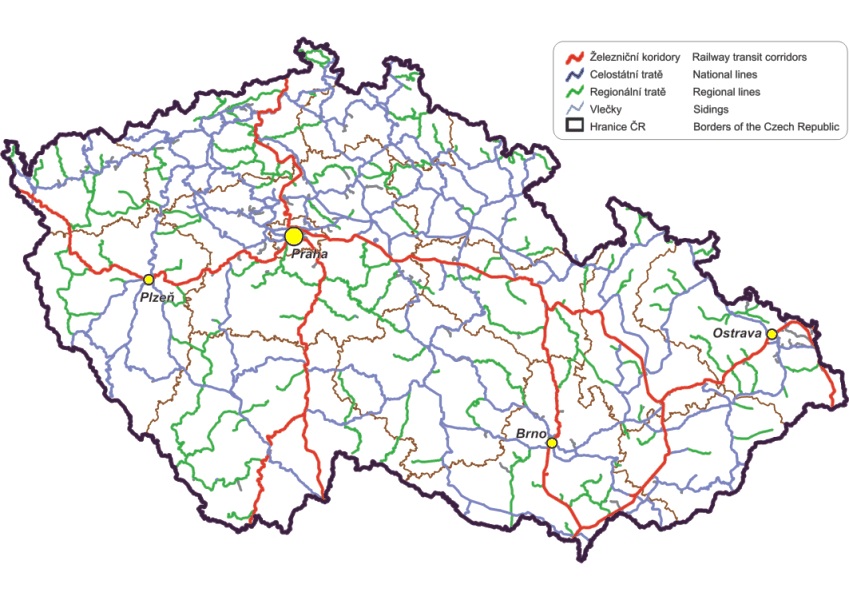 Figure 2: Railway network structure (https://www.sydos.cz/cs/rocenka-2005/rocenka/htm_cz/cz05_902000.html)